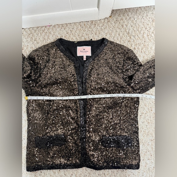 Juicy Couture Black Sequin Blazer size L - Picture 7 of 7